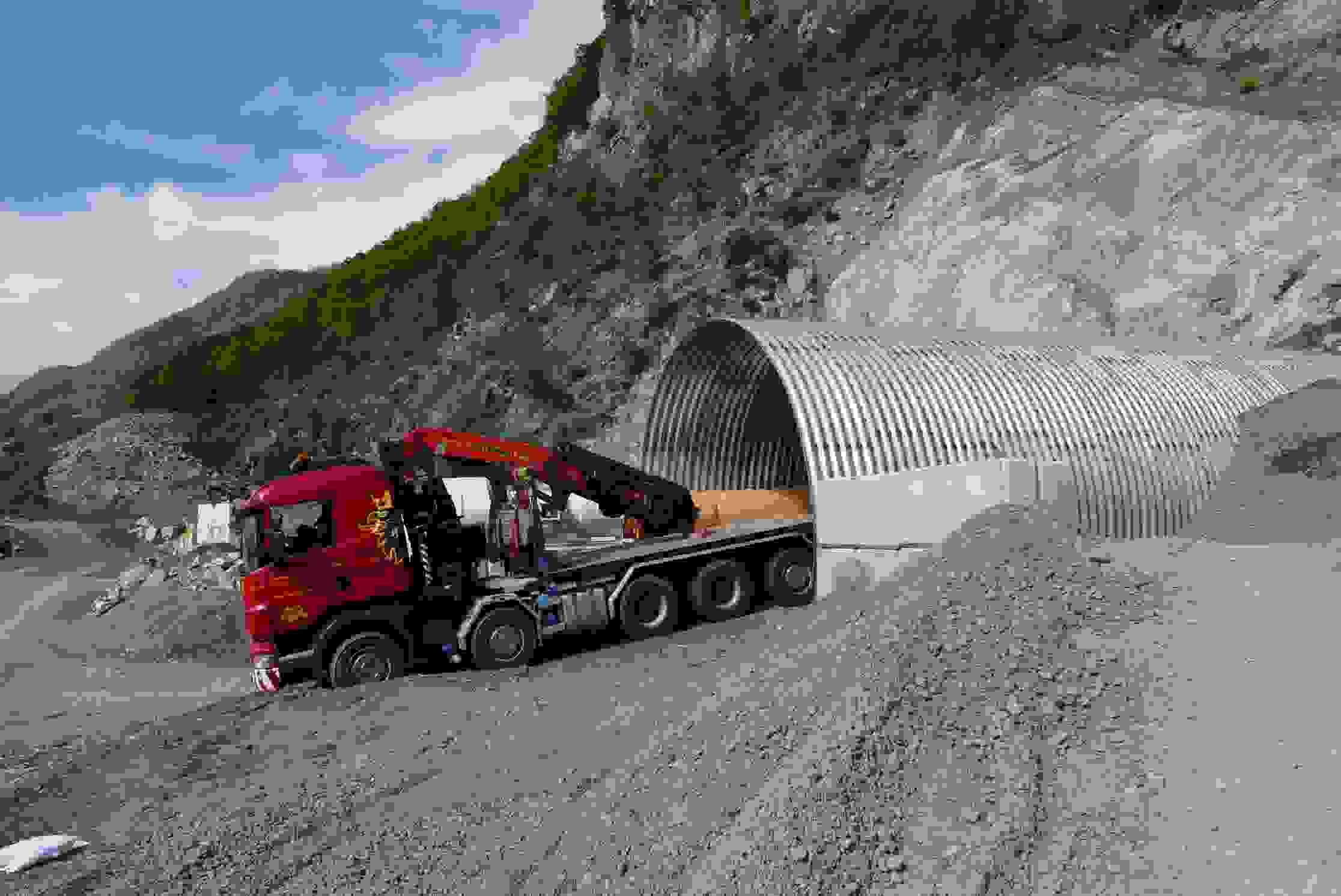 Steinschlagschutztunnel Carrières d'Arvel