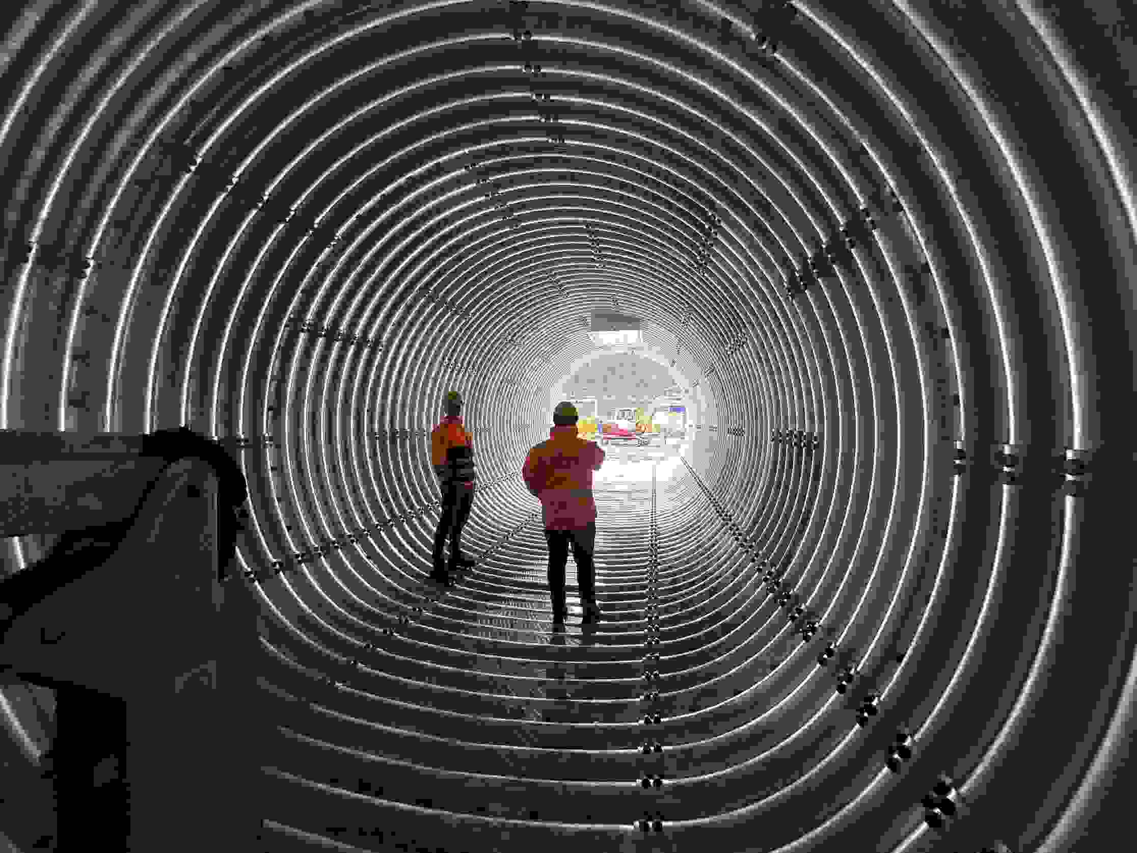 2e tube du Saint-Gothard Airolo/Stalvedro - Tunnel à bande transporteuse pour centrale à béton