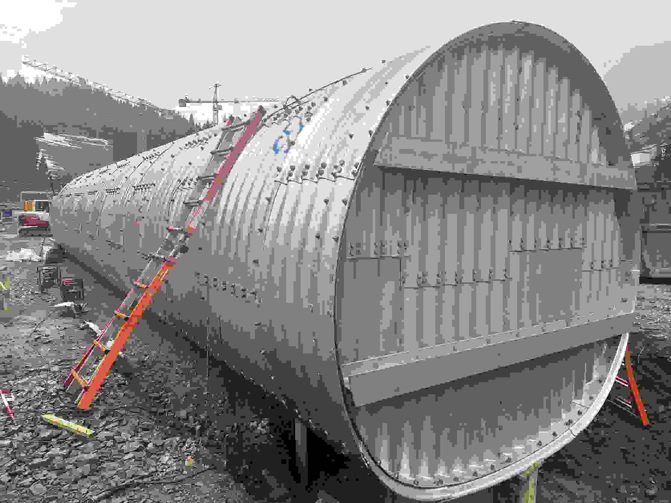 2e tube du Saint-Gothard Airolo/Stalvedro - Tunnel à bande transporteuse pour centrale à béton