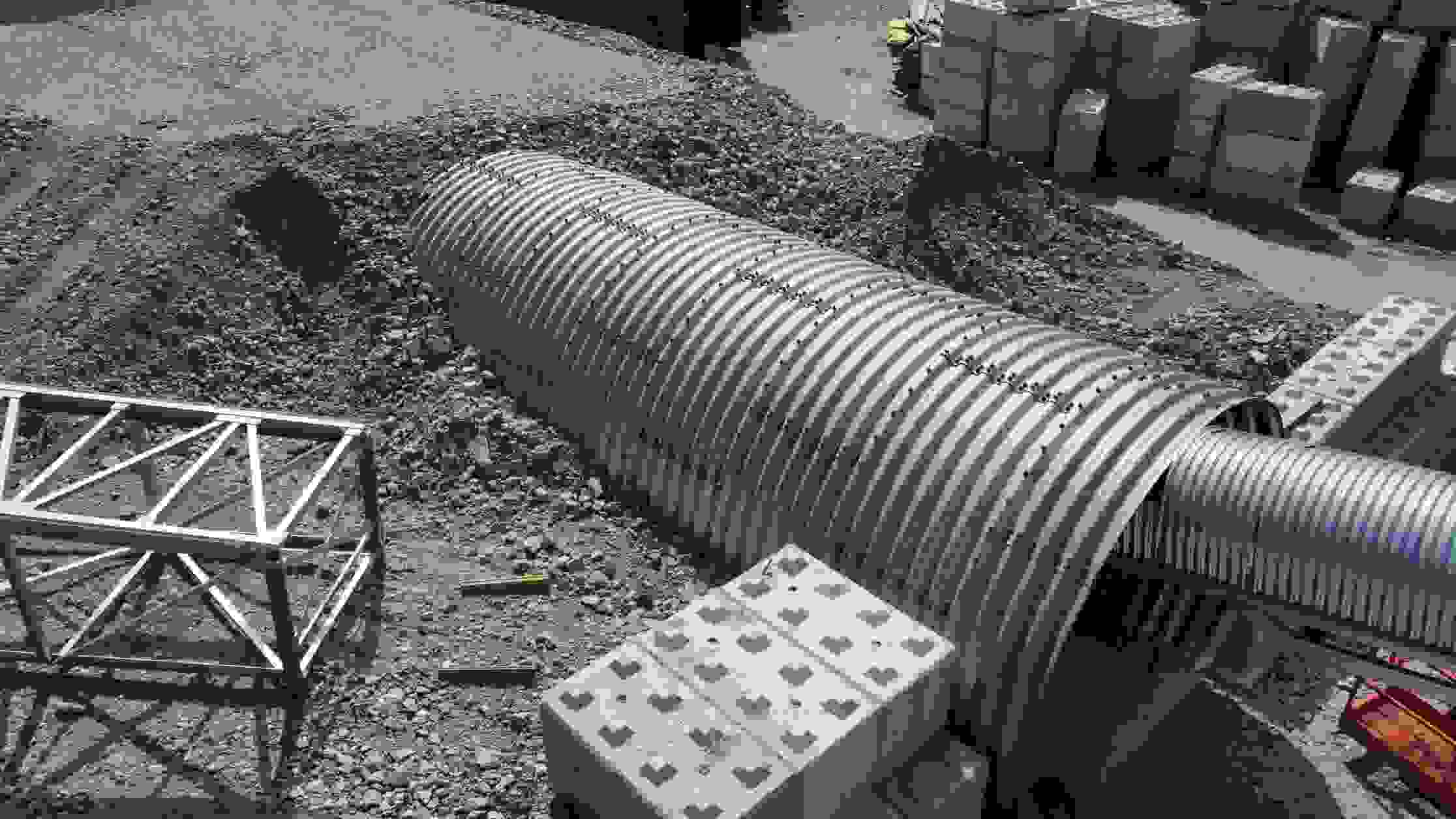 2e tube du Saint-Gothard Airolo/Stalvedro - Tunnel à bande transporteuse pour centrale à béton