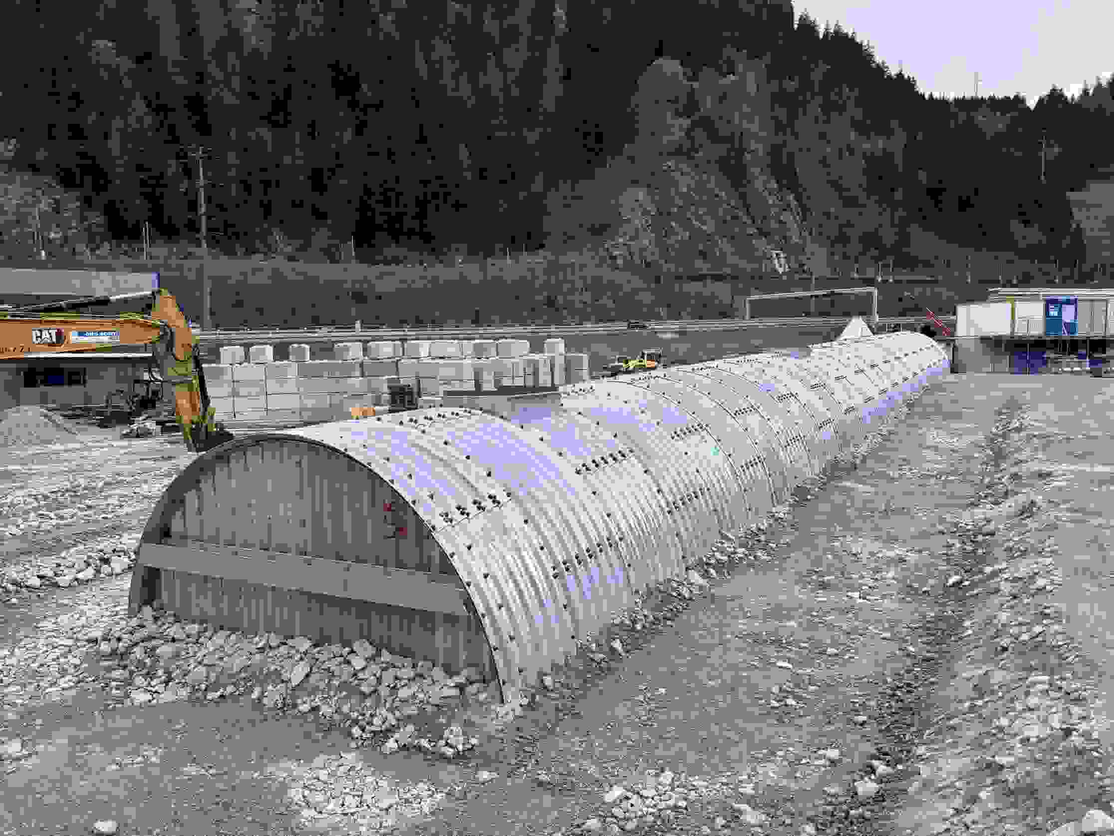 2e tube du Saint-Gothard Airolo/Stalvedro - Tunnel à bande transporteuse pour centrale à béton